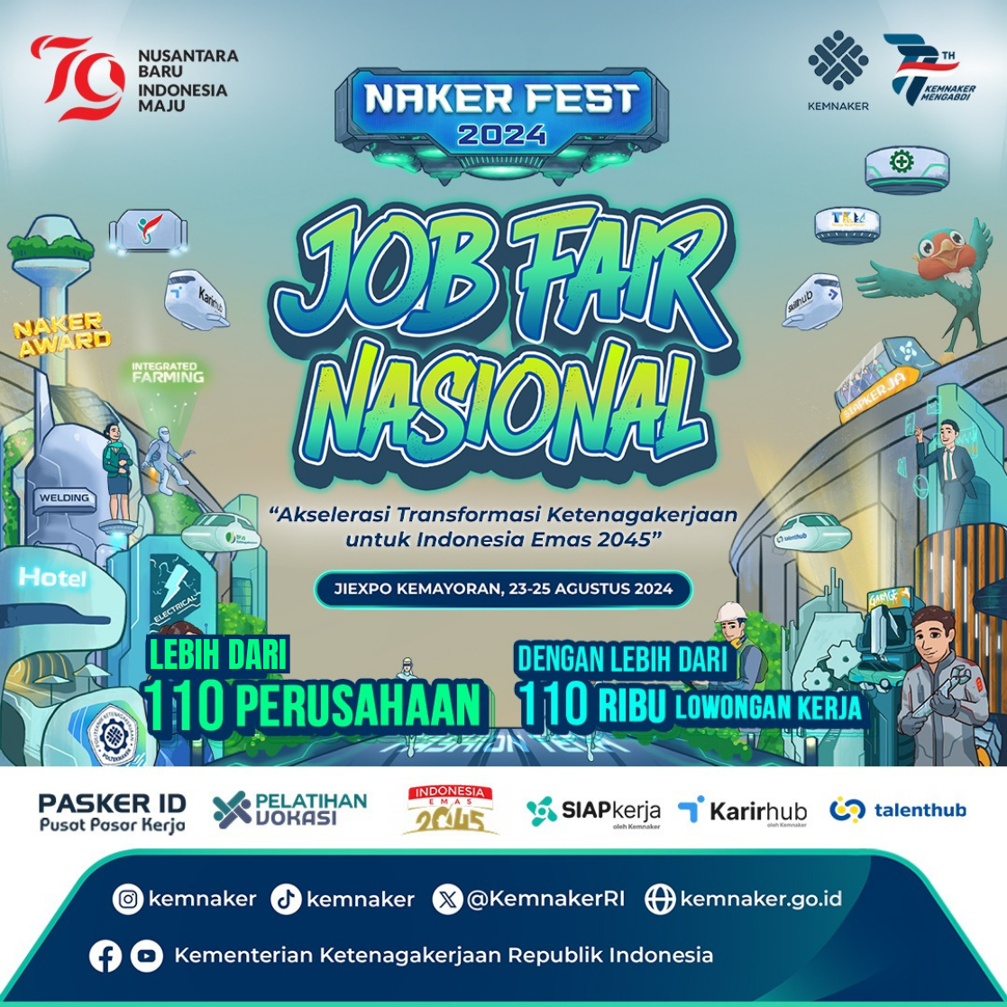 LEBIH DARI 110.000 LOKER MENANTI! JOB FAIR NASIONAL 2024 SIAP DIGELAR